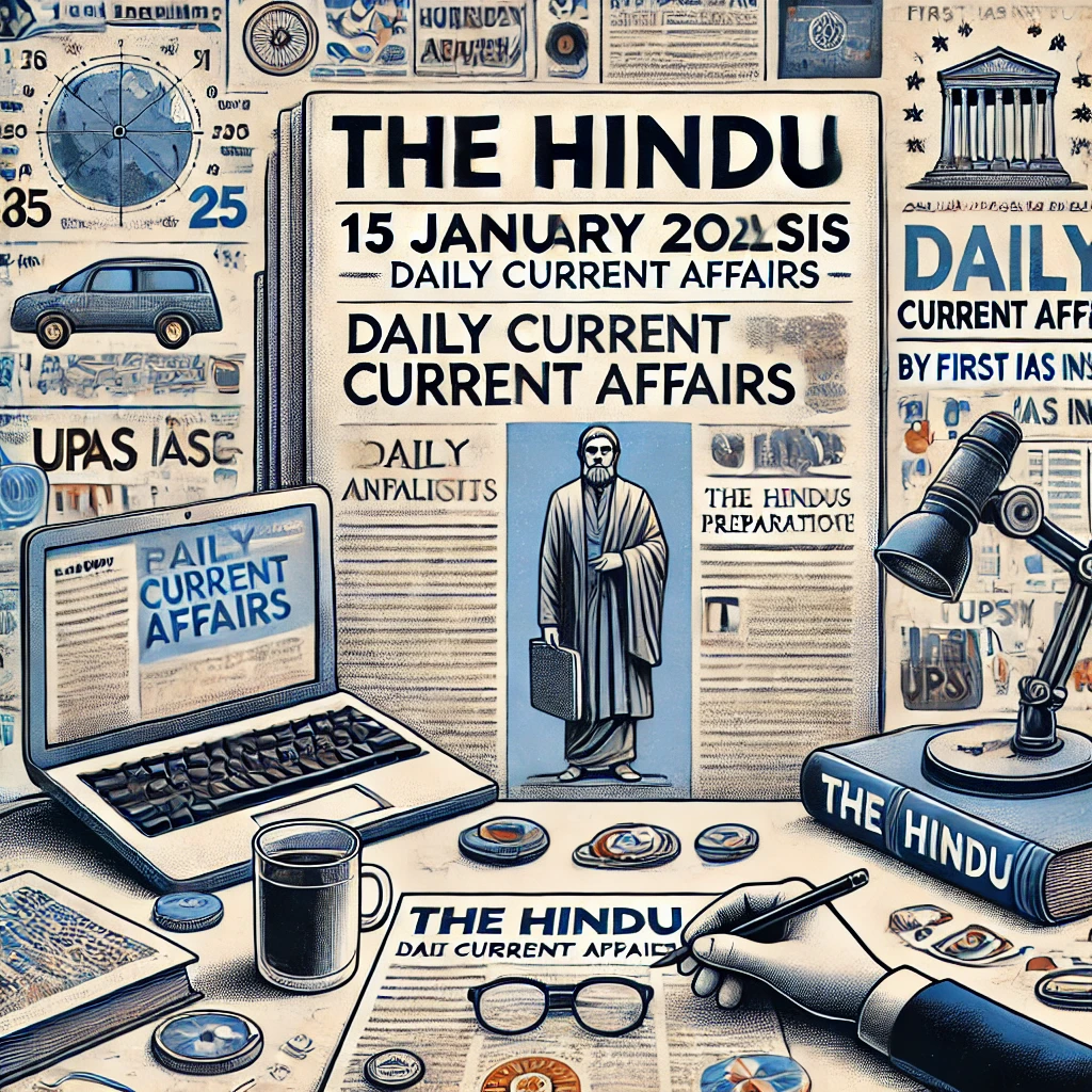 15 January 2025 : The Hindu Analysis (Daily Current Affairs) By First IAS Institute